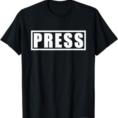 Press Reporter Shirt Front and Back Text T-Shirt