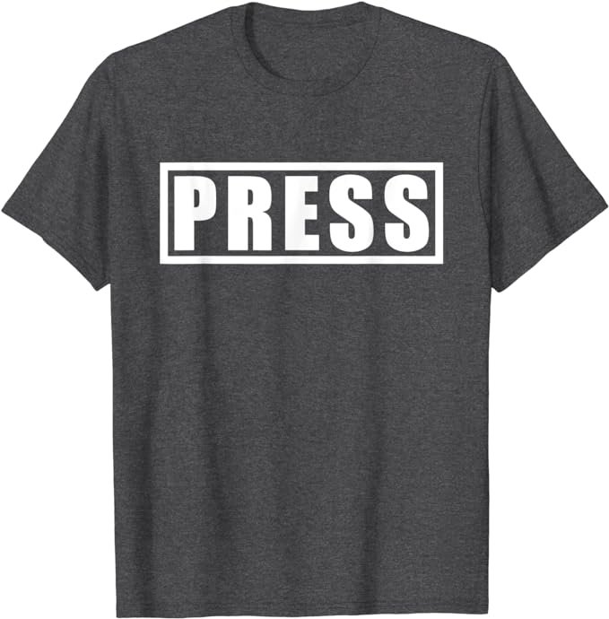 Press Reporter Shirt Front and Back Text T-Shirt - Image 4