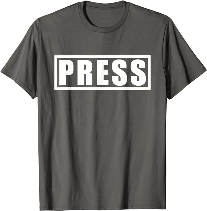 Press Reporter Shirt Front and Back Text T-Shirt - Image 3